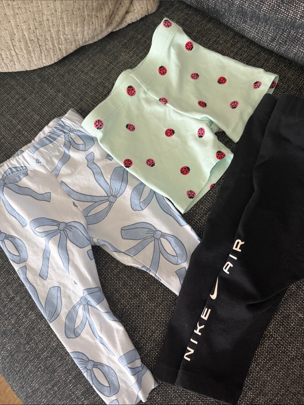 Nike Black Kids Leggings with White Logo
